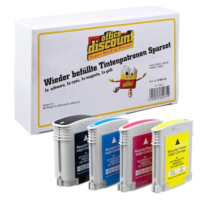 Artikelbild 1 für office discount schwarz, cyan, magenta, gelb Druckerpatronen kompatibel zu HP 940XL (C2N93AE), 4er-Set, Artikelnummer 109967