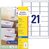 Artikelbild 1 für 525 AVERY Zweckform Adressetiketten J8160-25 weiß 63,5 x 38,1 mm, Artikelnummer 479436