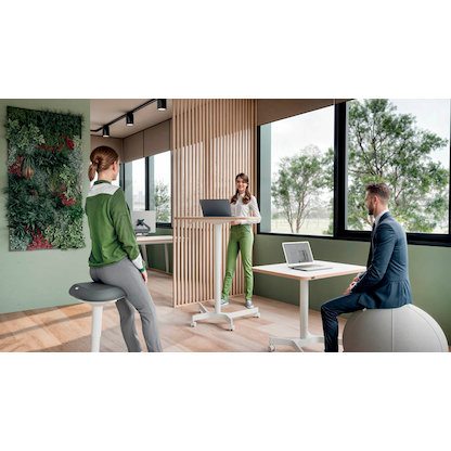 Artikelbild 5 für AKTION: LEITZ Ergo höhenverstellbarer Schreibtisch weiß rechteckig, 4-Fuß-Gestell weiß 80,0 x 60,0 cm mit 15 Euro CashBack, Artikelnummer 408348