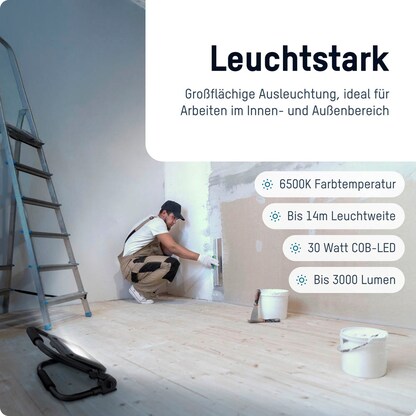 Artikelbild 6 für ANSMANN FL30W 18V Akku-LED-Baustrahler schwarz 30 W, Artikelnummer 629236