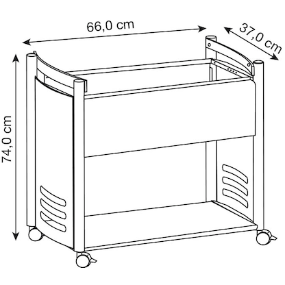 Artikelbild 2 für Kerkmann Hängemappenwagen Typ 23 grau für bis zu 80 Hängemappen, Artikelnummer 476457