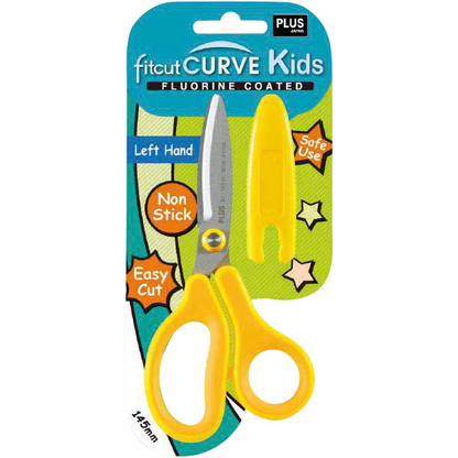 Artikelbild 2 für PLUS JAPAN Linkshänder-Schere gelb 14,5 cm, Artikelnummer 263097