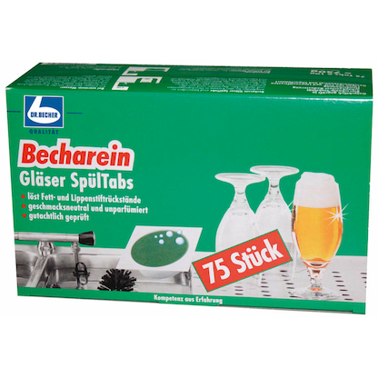 Artikelbild für Becher Becharein Gläser SpülTabs Gläserspültabletten 75 Stück, Artikelnummer 417679