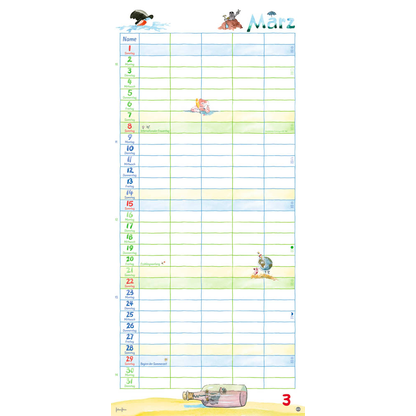 Artikelbild 4 für Heye Familienkalender Helme Heine 2026, Artikelnummer 551547