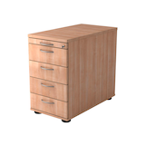 Artikelbild 1 für HAMMERBACHER Solid SC50 Standcontainer nussbaum 5 Auszüge 42,8 x 80,0 x 72,0 - 76,0 cm, Artikelnummer 983167