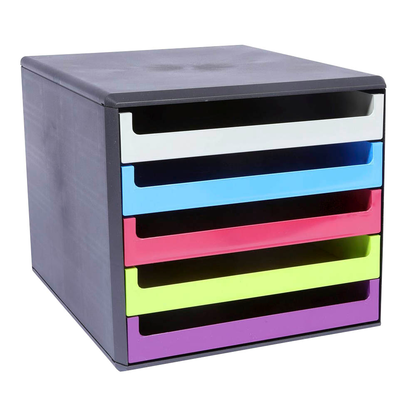 Artikelbild für M&M Schubladenbox grau, grün, orange, blau, rot 30057680, DIN A4 mit 5 Schubladen, Artikelnummer 601664