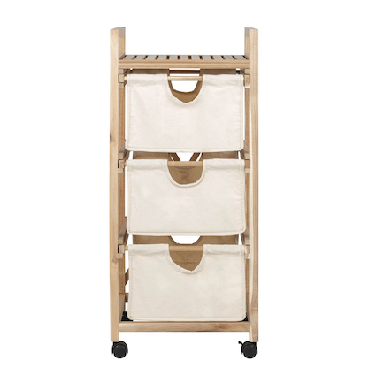 Artikelbild 3 für WENKO Etagenwagen Acina braun 43,5 x 33,5 x 96,0 cm, Artikelnummer 811131