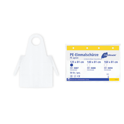Artikelbild 2 für Meditrade® unisex Überwurfschürze weiß Einheitsgröße 50 St., Artikelnummer 563579