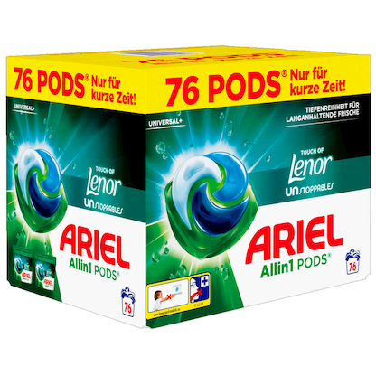 Artikelbild für ARIEL UNIVERSAL+ Allin1 PODS Lenor Waschmittel Caps, 76 St., Artikelnummer 526176