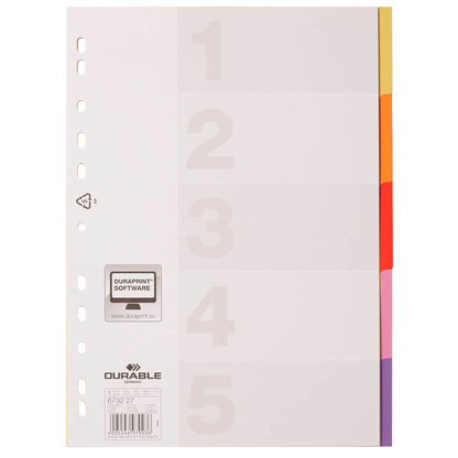 Artikelbild 2 für AKTION: DURABLE Schubladenbox VARICOLOR® dunkelgrau mit bunten Farblinien, DIN A4 mit 3 Schubladen + GRATIS Blanko-Register VARICOLOR® A4 5tlg., Artikelnummer 615885