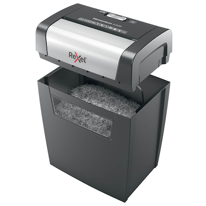 Artikelbild 3 für Rexel Momentum X308 Aktenvernichter mit Partikelschnitt P-3, 5 x 42 mm, bis 8 Blatt, schwarz, Artikelnummer 875056