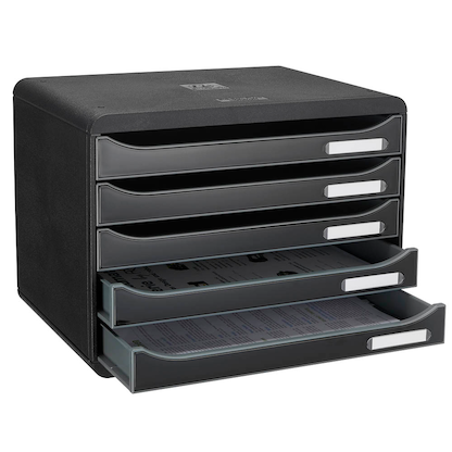 Artikelbild 18 für Exacompta Schubladenbox Big-Box Plus quer Classic schwarz 308714D, DIN A4 quer mit 5 Schubladen, Artikelnummer 460225