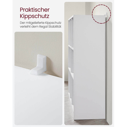 Artikelbild 6 für VASAGLE Bücherregal weiß 97,5 x 30,0 x 100,0 cm, Artikelnummer 291348