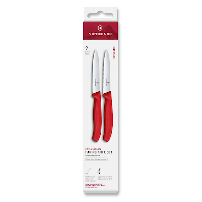 Artikelbild 2 für VICTORINOX Küchenmesser Swiss Classic silber, rot, Klinge: 10,0 cm, 2 St., Artikelnummer 636789