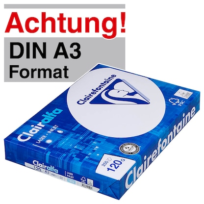 Artikelbild 21 für Clairefontaine Kopierpapier Clairalfa DIN A3 120 g/qm 250 Blatt, Artikelnummer 503449