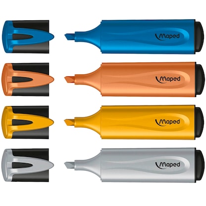 Artikelbild 3 für maped FLUO PEPS METALLIC GLITTER Textmarker farbsortiert, 4 St., Artikelnummer 701571