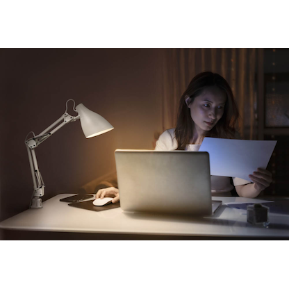 Artikelbild 4 für OSRAM Office Line Desk Pear Clip E27 Schreibtischlampe weiß 11 W mit Tischklemme, Artikelnummer 710149