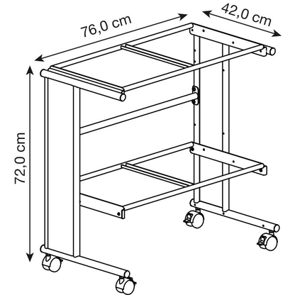 Artikelbild 2 für Kerkmann Hängemappenwagen grau für bis zu 200 Hängemappen, Artikelnummer 743468