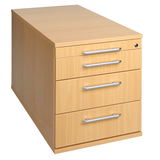 Artikelbild 1 für HAMMERBACHER Solid TC30 Rollcontainer buche 4 Auszüge 42,8 x 80,0 x 51,2 cm, Artikelnummer 293504