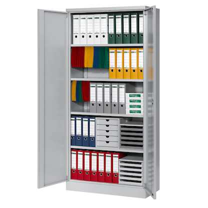 Artikelbild 7 für Gürkan Metallschrank 109764 lichtgrau 92,0 x 60,0 x 195,0 cm, aufgebaut, Artikelnummer 802025