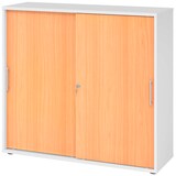 Artikelbild 1 für HAMMERBACHER Schiebetürenschrank, V1753S/W/6/RE buche, weiß 2 Fachböden 120,0 x 40,0 x 110,0 cm, Artikelnummer 377428