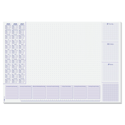 Artikelbild 17 für SIGEL Schreibtischunterlage Lilac weiß/lila Papier 59,5 x 41,0 cm, 30 Blatt, Artikelnummer 174739