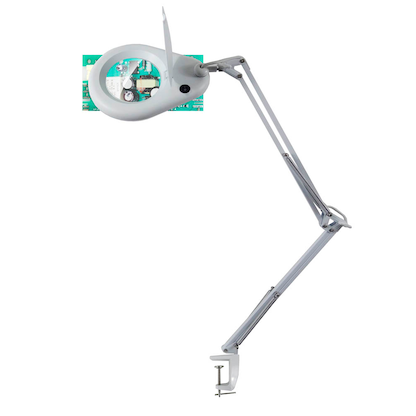 Artikelbild 24 für unilux ZOOM Lupenleuchte weiß 7,7 W mit Tischklemme, Artikelnummer 509769