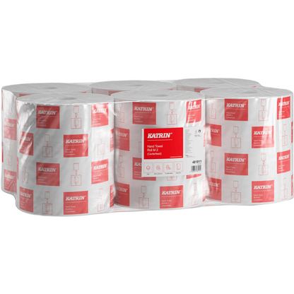 Artikelbild 2 für 6 KATRIN Handtuchrollen Centerfeed M2 2-lagig weiß, 500 Blätter, Artikelnummer 852531