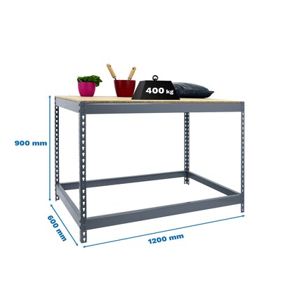 Artikelbild 2 für Simonrack Werkbank SIMONWORK BASIC 1 grau 120,0 x 60,0 x 90,0 cm, Artikelnummer 979928