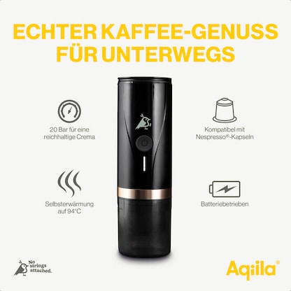 Artikelbild 10 für Aqiila® portable Kapselmaschine schwarz, Artikelnummer 619738