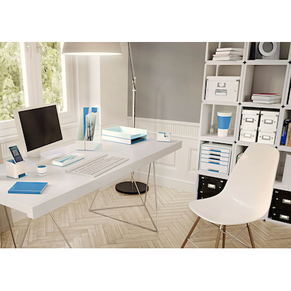 Artikelbild 2 für AKTION: LEITZ Tischabroller WOW Duo Colour perlweiß/blau mit Prämie nach Registrierung, Artikelnummer 311023