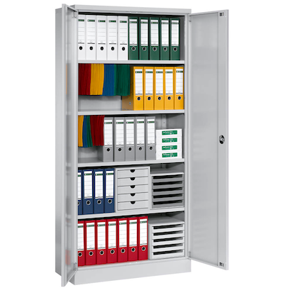 Artikelbild für Gürkan Metallschrank 109764 lichtgrau 92,0 x 60,0 x 195,0 cm, aufgebaut, Artikelnummer 802025