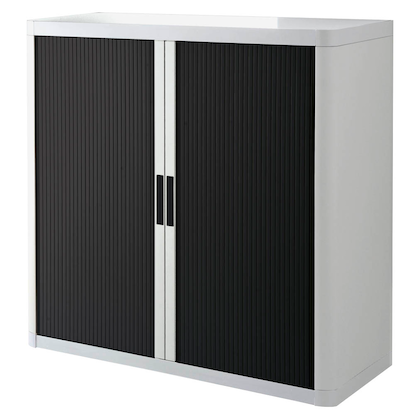 Artikelbild 3 für PAPERFLOW easyOffice Rollladenschrank weiß, schwarz ohne Fachböden 110,0 x 41,5 x 104,0 cm, Artikelnummer 146993