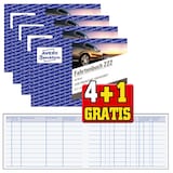 Artikelbild 1 für 4 + 1 GRATIS: 4 AVERY Zweckform Fahrtenbuch, Pkw mit Kraftstoffverbrauch Formularbücher 222-5 + GRATIS 1 St., Artikelnummer 298331