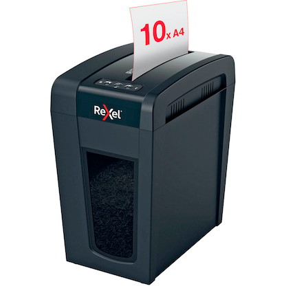 Artikelbild 3 für Rexel Secure X10-SL Aktenvernichter mit Partikelschnitt P-4, 4 x 40 mm, bis 10 Blatt, schwarz, Artikelnummer 437232