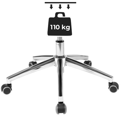 Artikelbild 3 für SONGMICS Bürostuhl, OBN83B Stoff schwarz, Gestell chrom, Artikelnummer 262179