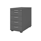 Artikelbild 1 für HAMMERBACHER Solid SC50 Standcontainer grafit 5 Auszüge 42,8 x 80,0 x 72,0 - 76,0 cm, Artikelnummer 348278