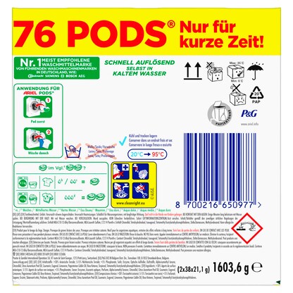 Artikelbild 6 für ARIEL UNIVERSAL+ Allin1 PODS Lenor Waschmittel Caps, 76 St., Artikelnummer 526176