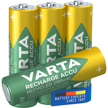 Artikelbild 8 für 4 VARTA Akkus RECHARGE ACCU Recycled Mignon AA 2.100 mAh, Artikelnummer 553592