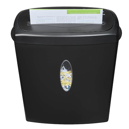 Artikelbild 8 für hama Home X10CD Aktenvernichter mit Partikelschnitt P-4, 4 x 40 mm, bis 10 Blatt, schwarz, Artikelnummer 274991