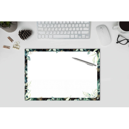 Artikelbild 2 für SIGEL Schreibtischunterlage Glamorous Leaves weiß/bunt Papier 42,0 x 29,7 cm, 30 Blatt, Artikelnummer 149227