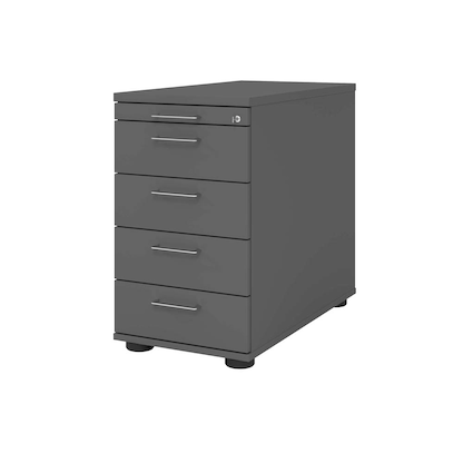 Artikelbild für HAMMERBACHER Solid SC50 Standcontainer grafit 5 Auszüge 42,8 x 80,0 x 72,0 - 76,0 cm, Artikelnummer 348439