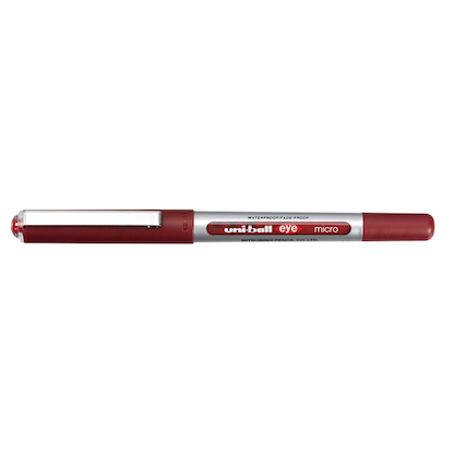Artikelbild 7 für uni-ball eye fine UB-157E Tintenroller silber 0,4 mm, Schreibfarbe: rot, 12 St., Artikelnummer 473330