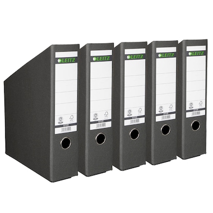 Artikelbild 9 für AKTION: 5 LEITZ Stehsammler schwarz Karton, DIN A4, Artikelnummer 663488