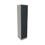 Artikelbild 1 für fm Aktenschrank Oldenburg, 4260649681176 weiß, lavagrau 4 Fachböden 40,0 x 44,2 x 186,9 cm, Artikelnummer 405401