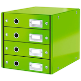 Artikelbild 1 für AKTION: LEITZ Schubladenbox Click & Store grün 60490054, DIN A4 mit 4 Schubladen mit Prämie nach Registrierung, Artikelnummer 916864