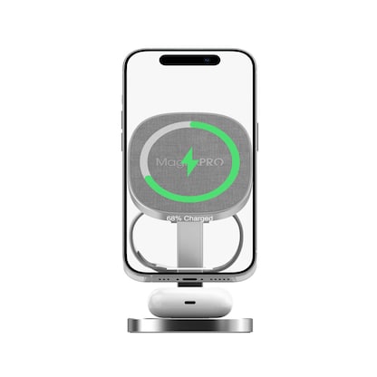 Artikelbild 3 für XLAYER MagFix Pro 3 in 1 Induktive Ladestation grau, 15 Watt, Artikelnummer 256137