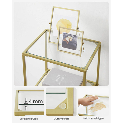 Artikelbild 7 für VASAGLE Bücherregal gold 40,0 x 30,0 x 177,3 cm, Artikelnummer 261049