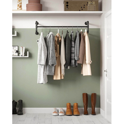 Artikelbild 3 für SONGMICS Wandgarderobe schwarz Metall 112,0 x 29,3 cm, Artikelnummer 290599