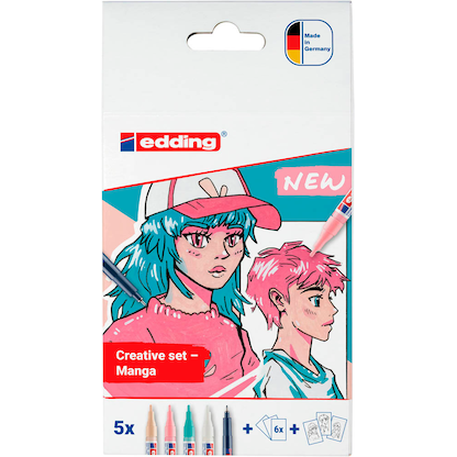 Artikelbild 2 für edding Manga Acrylstifte-Set farbsortiert 1,0 - 2,0 mm, 1 Set, Artikelnummer 512317
